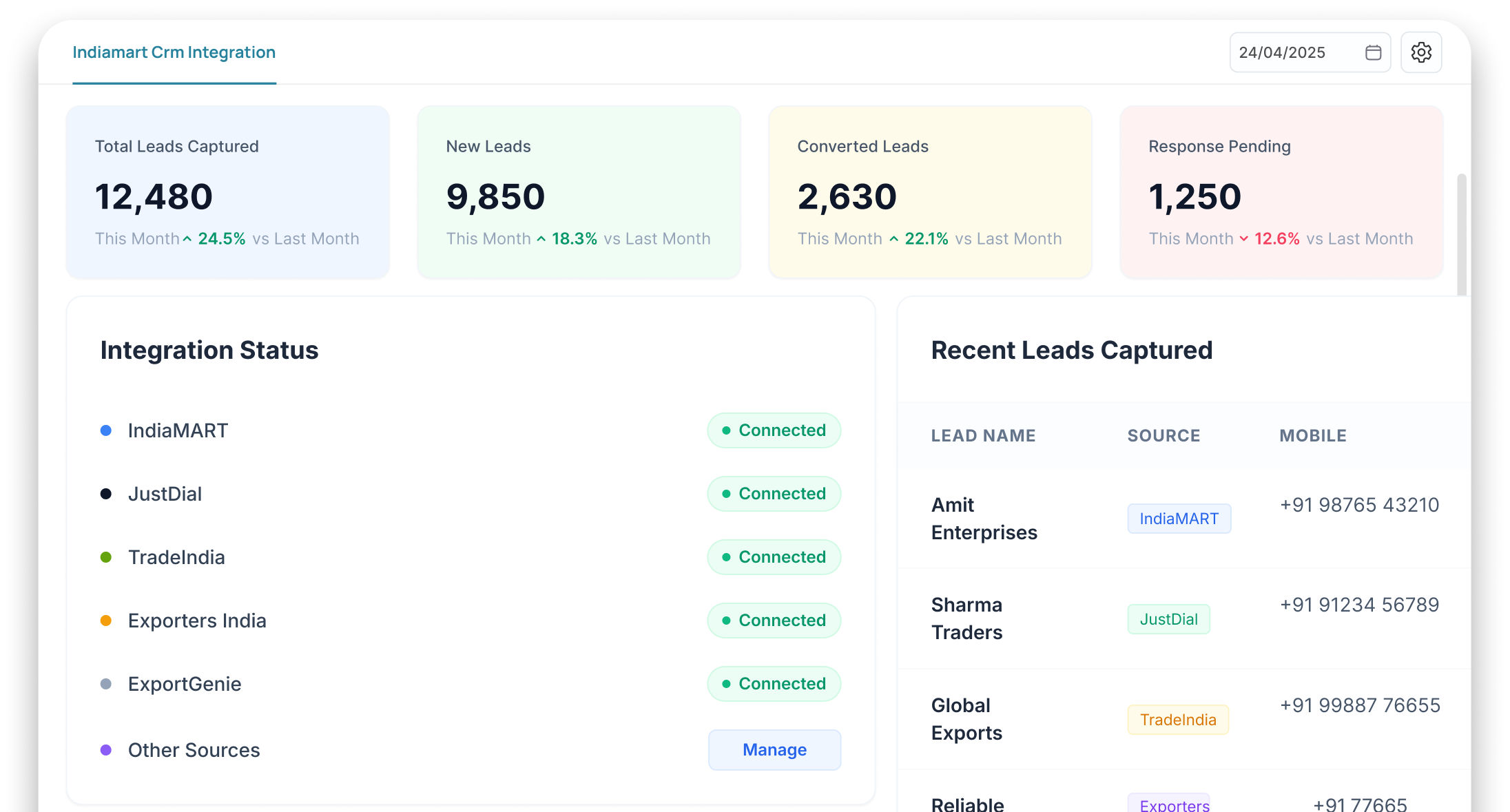 Indiamart CRM Integration