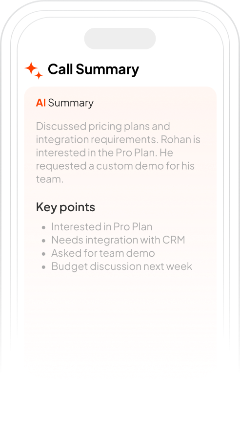 AI Call Summary