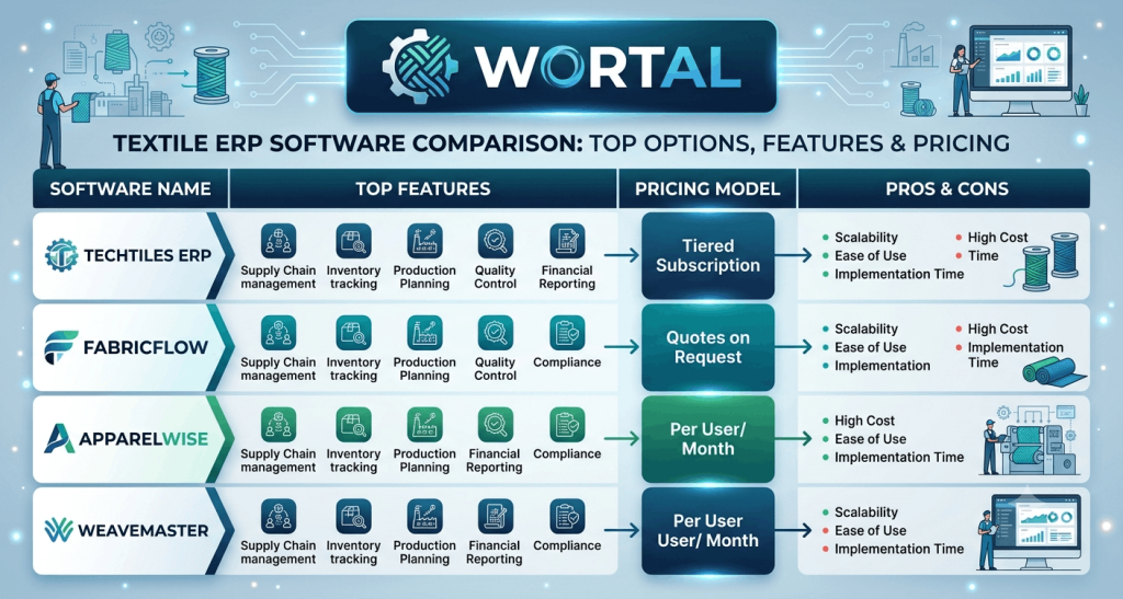 Textile ERP Software Comparison: Top Options, Features & Pricing 
